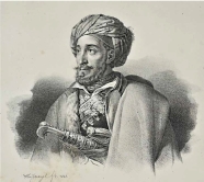 Καρλ Κρατσάιζεν, Ιωάννης Μακρυγιάννης, 1828, λιθογραφία σε χαρτί. Εθνική Πινακοθήκη, Μουσείο Αλεξάνδρου Σούτσου. 
